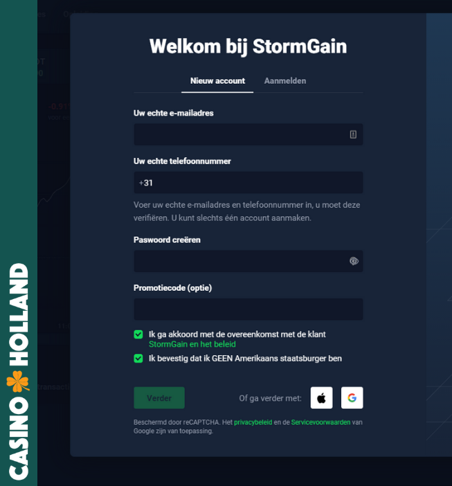 Ethereum Casino StormGain