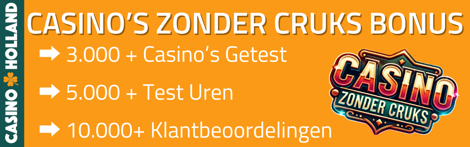 CASINO’S ZONDER CRUKS BONUS