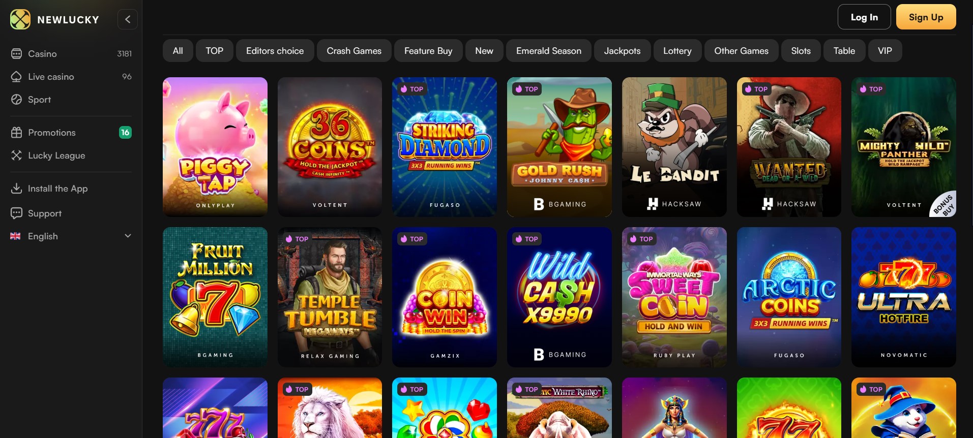 newlucky review spellen