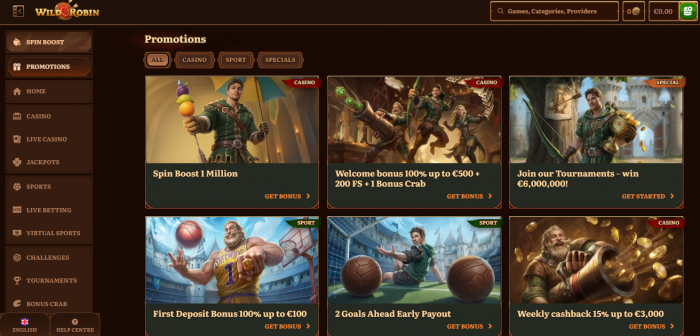 wild robin casino review